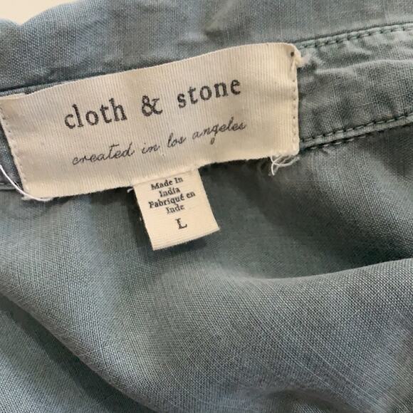 CLOTH & STONE KNOT FRONT BLOUSE SIZE L - Picture 4 of 5